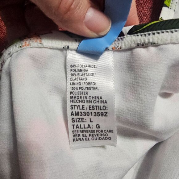 Antonio Melani Floral Twist Bandeau Bikini Set Large 2 Piece Retro Floral Print - Picture 7 of 9